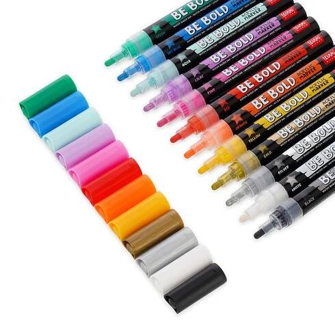 Akrylové fixy Legami Acrylic Marker - Be Bold - Red - Skibi Kids