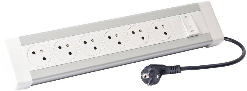ON DESK STOLNÍ ZÁSUVKOVÝ BLOK 6X2P+T PODSVĚTLENÝ VYPÍNAČ S KABELEM | 054609 | 3414972292818 | Legrand
