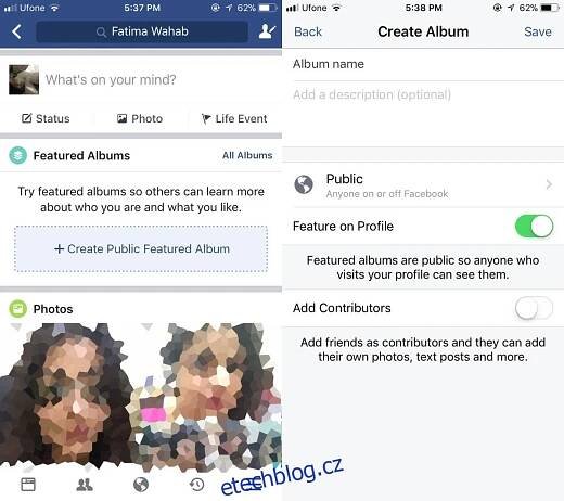 Jak vytvořit doporučené album na Facebooku
