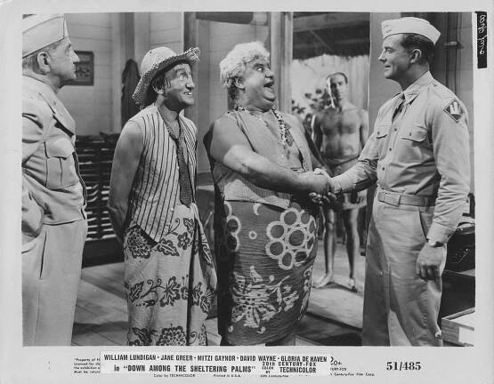 Fay Roope, Claud Allister, Billy Gilbert, William Lundigan - Down Among the Sheltering Palms - Fotosky