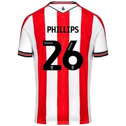 Pánské Ashley Phillips #26 Červená Bílá Domů Hráčské Dresy 2024/25 Dres