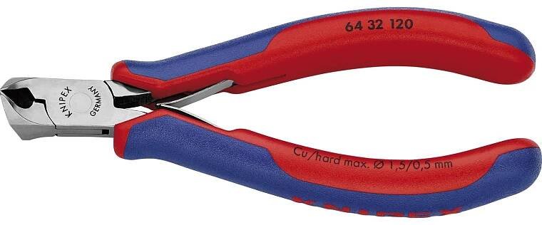 Knipex boční kul. štípací kleště pro elektr. 6432 DIN 9654 malá fazeta,D120mm | Exkalibr.cz