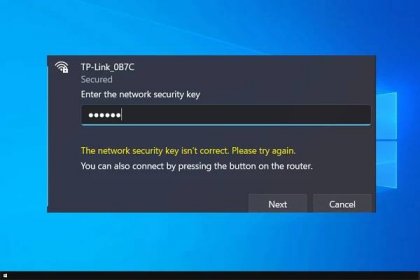 Jak opravit nesprávný klíč zabezpečení sítě v systému Windows
