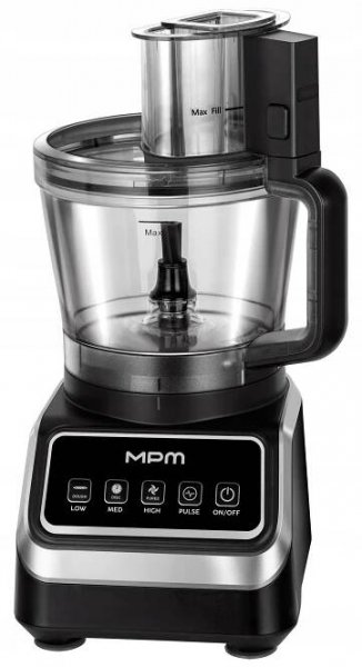 Kuchyňský robot 12v1 mixér struhadlo na strouhání brambor MPM MRK-27 Funkce řezání drcení ledu mletí míchání mixování drcení struhadlo šlehání třené těsto