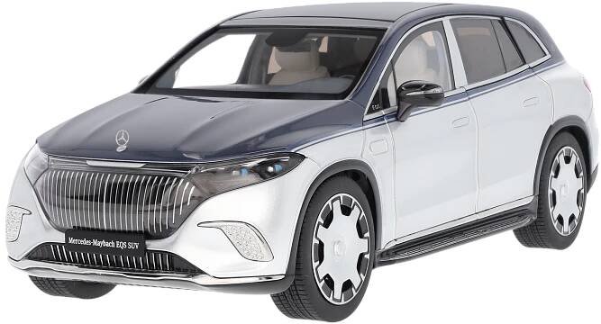 Mercedes-Maybach EQS 680 SUV, X296 - sodalithblau / hightechsilber, NZG, 1:18