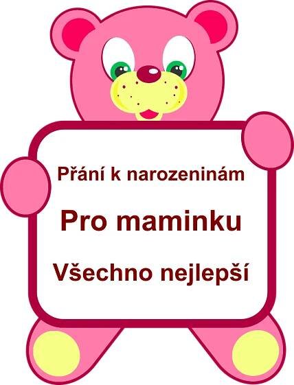 Narozeninové přání pro maminku, blahopřání k narozeninám, gratulace, texty, obrázky ke stažení