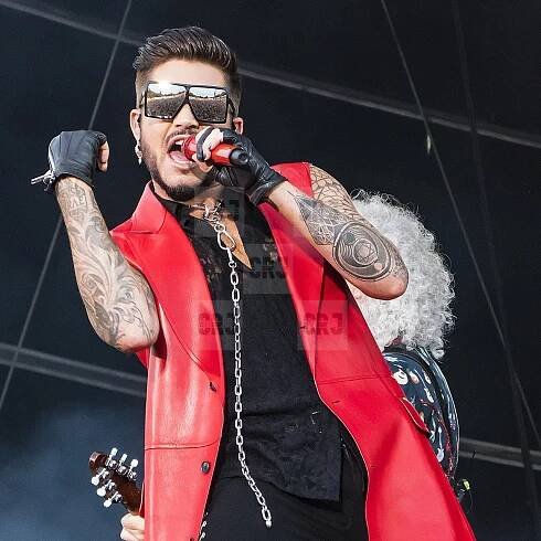 Adam Lambert Famous Concert 2020 Red Leather Coat