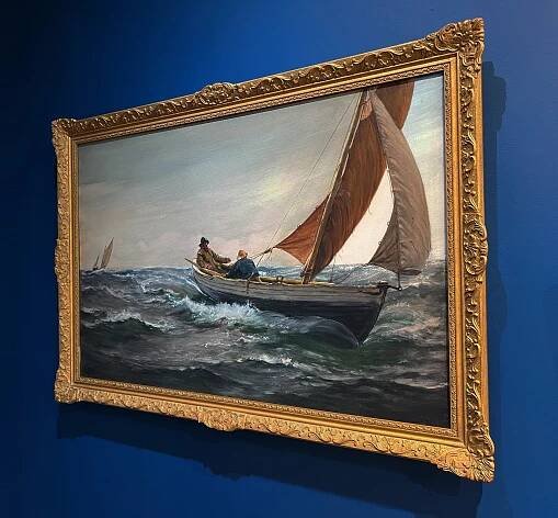 Charles Napier Hemy, On a Wind, 1911