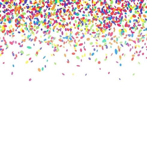 Celebratory confetti in vibrant colors!" Wallpaper