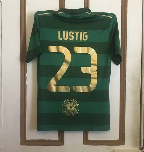 Celtic FC vs Rosenburg Champions League Qualifiers Match Shirt Lustig | Comrade Party Panda's Jersey Collection
