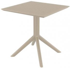 SKY Plastový stůl 70x70cm taupe