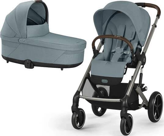 Kočárek CYBEX Balios S Lux 2025 včetně korby, stormy blue (taupe frame)