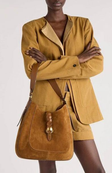 Isabel Marant Altay Suede Hobo Bag, Alternate, color, Cognac