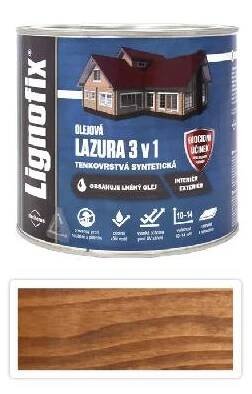 Lignofix LAZURA 3v1 - olejová lazura s biocidem 2.2 l Ořech