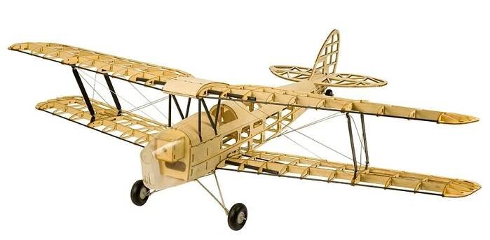 Balsa wood Plane DWHobby Mini Tiger Moth S19 Large Electric Fixed Wing Plane Balsa Kits 1000mm Wingspan