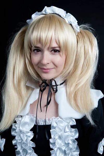 portrét mladé ženy v anime lolita obleku - lolita anime - stock snímky, obrázky a fotky