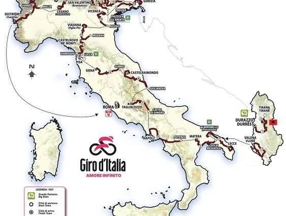 Giro d'Italia 2025 route