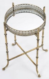 Kovový stolek bar květinový záhon staré zlato zrcadlo Typ stolek