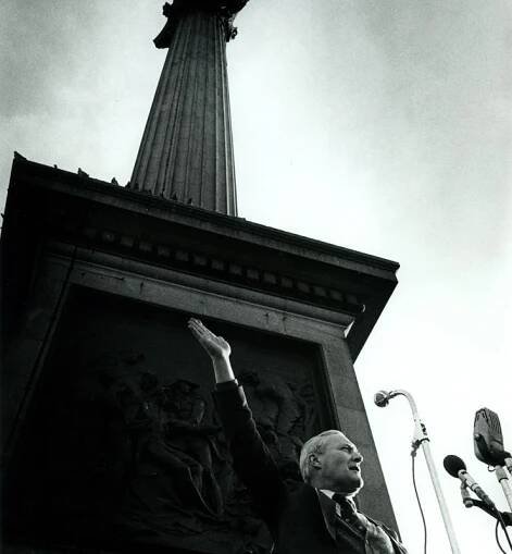 Tony Benn 1925-2014 : Victory to the Miners : Trafalgar Sq : London