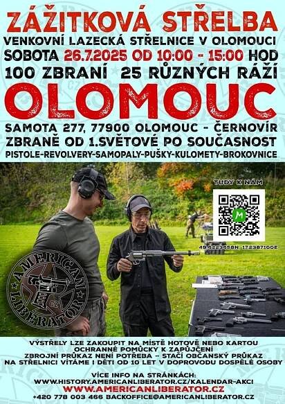 Zážitková střelba v Olomouci s American Liberator