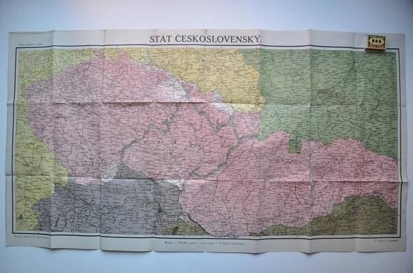STÁT ČESKOSLOVENSKÝ - MAPA - 1919 - NEJASNÉ VEDENÍ HRANIC - TĚŠÍNSKO