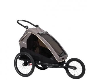 Jednomístný dětský vozík za kolo / kočárek XLC Mono S BS-C09 šedá/béžová/antrazit
