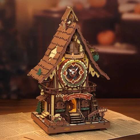 RoboTime 3D mechanická skládačka Kukačkové hodiny | RoboTime - Společenské hry - hračky