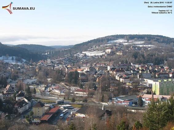 Teplota ve Čkyni téměř 15°C nad nulou