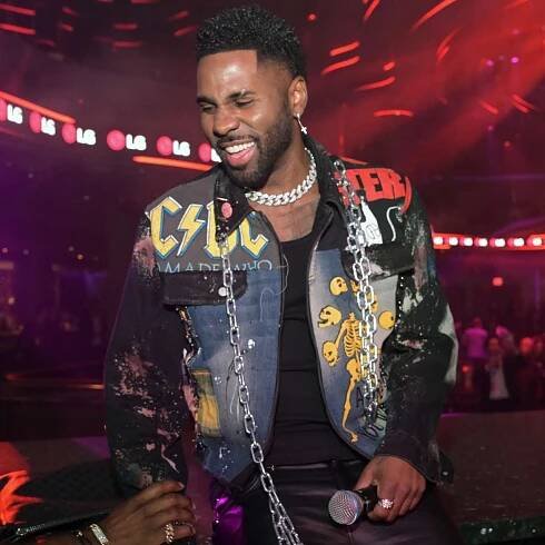 Jason Derulo (R) attends the RAiDiO Boom event hosted by will.i.am at LIV Nightclub at Fontainebleau Las Vegas 