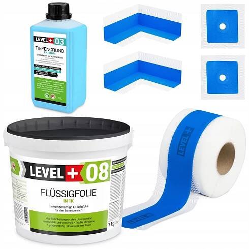 Hydroizolace Sada Fólie tekutá 7kg Páska 5m