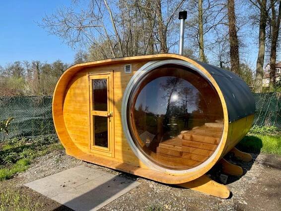 Zahradní sauna Panorama s kamny na dřevo nebo elektřinu