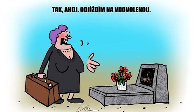Poslední rozloučení s manželem