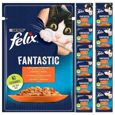 FELIX FANTASTIC KURČKA POMIDORY želé 12x85g