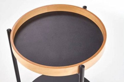 Konferenční stolek ROLL - přírodní dub/černý