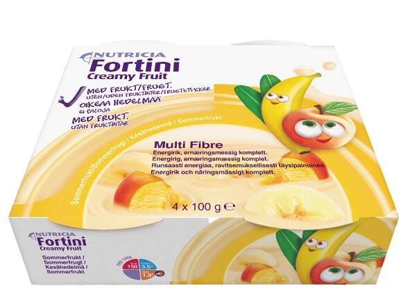 Fortini Creamy Fruit Multi Fibre Letní ovoce 4x100 g