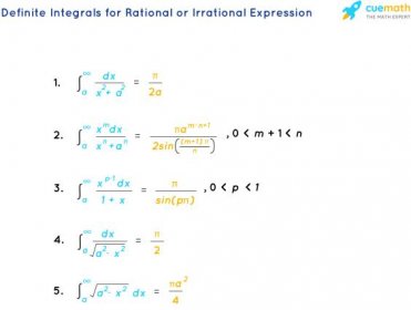 Definite Integrals for Rational or Irrational Expression