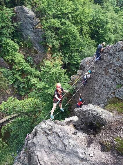 Via ferrata Vodní brána u Semil – výlet 8.B – ZŠ Vrchlabí, nám. Míru 283
