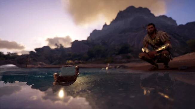 Assassin’s Creed Odyssey Shadow Heritage; screenshot: loďka ze dřeva