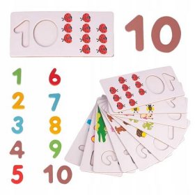 Hra Učení Počítání Počítadlo Karty Dřevěné Číslice Hmotnost (s balením) 0.37 kg