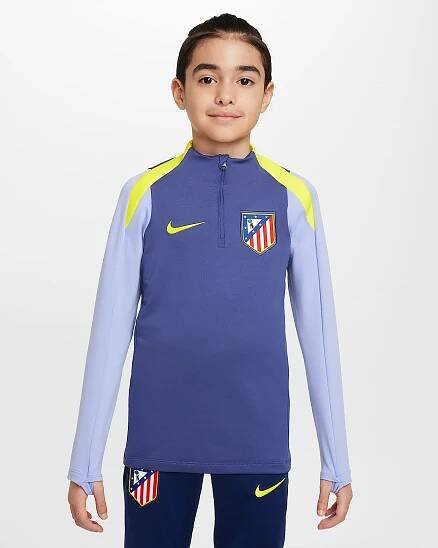 Atlético Madrid Strike Older Kids' Nike Dri-FIT Football Drill Top - Dark Purple Dust/Light Thistle/Vibrant Yellow/Vibrant Yellow