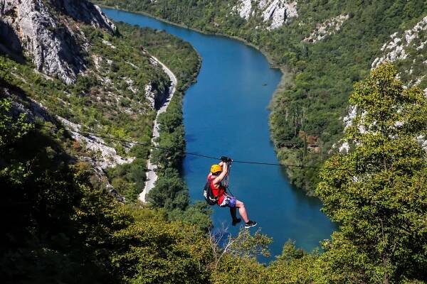 Omiš: Kaňon Cetina: 3hodinový zážitek na zipline