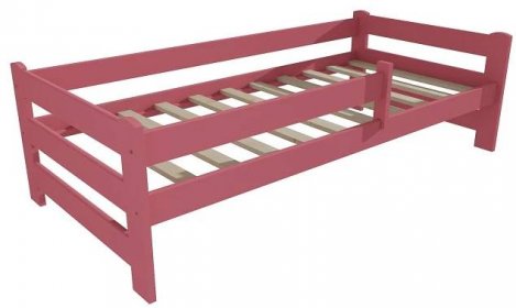 eoshop Dětská postel MATYÁŠ se zábranou "DP 019" (Barva dřeva: barva růžová, Rozměr: 70 x 160 cm)