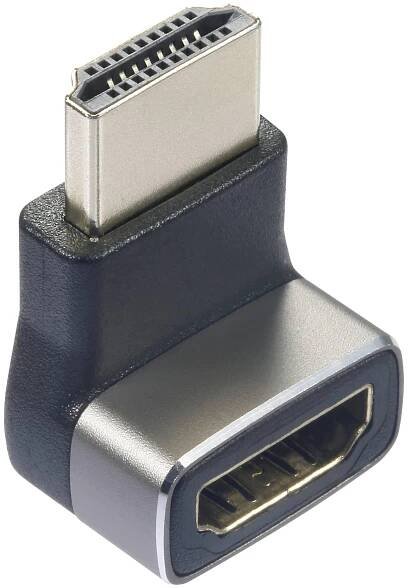 SpeaKa Professional SP-11302012 HDMI adaptér [1x HDMI zástrčka - 1x HDMI zásuvka] černá, stříbrná UHD 8K @ 60 Hz, UHD 4K