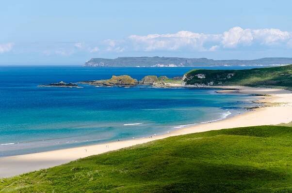 White Park Bay beach in County Antrim, Northern Ireland.