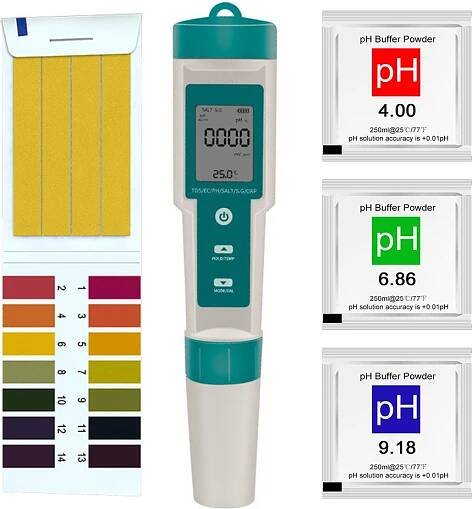 Multifunkční digitální tester kvality vody 7 v 1, přenosné vysoce přesné testovací
