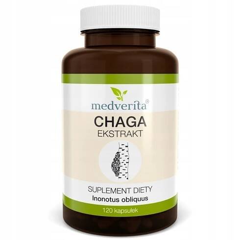 Medverita Chaga Extrakt 120 kapslí. REZAVEC ŠIKMÝ, ČAGA