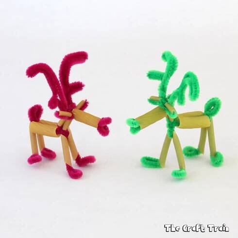 Reindeer pasta sculptures