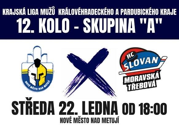 A-TÝM: Dvanácté kolo soutěže zavede Slovan do Nového Města nad Metují – HC Slovan Moravská Třebová