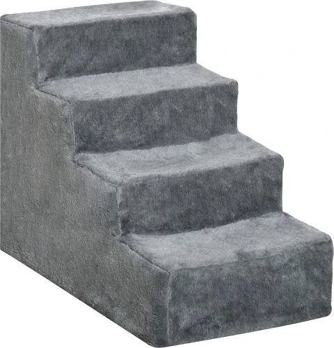 PawHut 4-stupňové schody pro psy, 35 cm schody pro kočky do postele a na pohovku