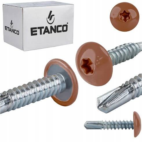 Vruty do kovu Torx 5mm 5,5x25 mm RAL 8004 500 ks Etanco GT5 PH